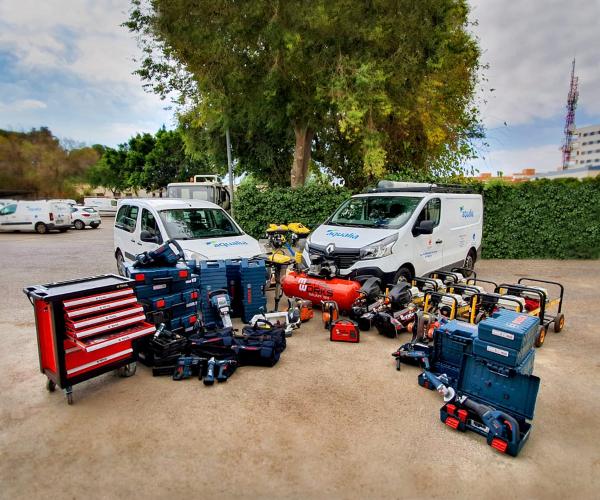 Nuevas herramientas y maquinaria de Aqualia para el Servicio Municipal de Agua de Almería